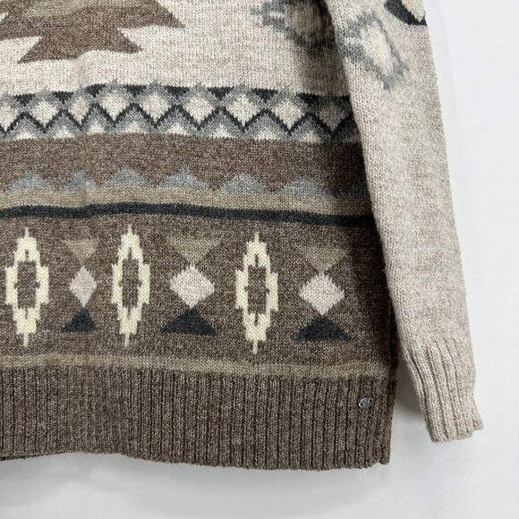 American Eagle Outfitters Aztec Sweater S Southwestern Pullover Beige Tan - Picture 5 of 6